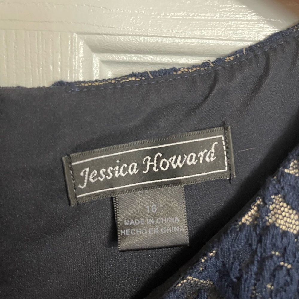 Jessica Howard Navy Lace Dress - Picture 2 of 6